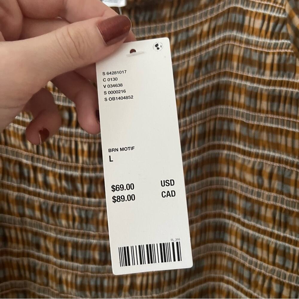 UO Francis Smocked Long Sleeve Mini Dress - Picture 5 of 6